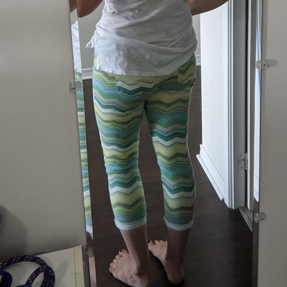 Celebrity Pink Original Cropped Denim- Multicolour Zigzag - Picture 4 of 9